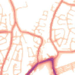 Daytime road noise heatmap for LA13 0AX