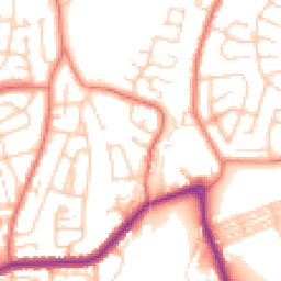 Daytime road noise heatmap for LA13 0AZ