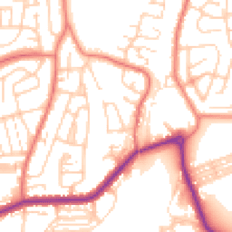 Daytime road noise heatmap for LA13 0BE