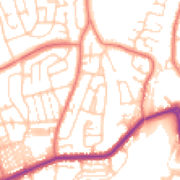 Daytime road noise heatmap for LA13 0BG