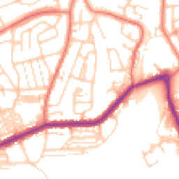 Daytime road noise heatmap for LA13 0BL