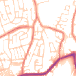 Daytime road noise heatmap for LA13 0BP