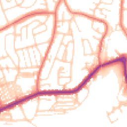Daytime road noise heatmap for LA13 0BQ