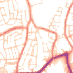 Daytime road noise heatmap for LA13 0BS