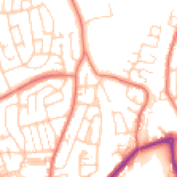 Daytime road noise heatmap for LA13 0BT