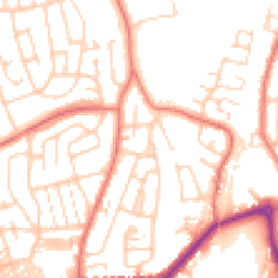 Daytime road noise heatmap for LA13 0BU