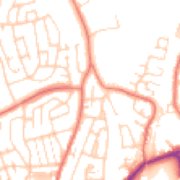 Daytime road noise heatmap for LA13 0BX