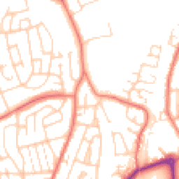 Daytime road noise heatmap for LA13 0DB