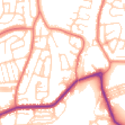 Daytime road noise heatmap for LA13 0DD