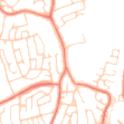Daytime road noise heatmap for LA13 0DE