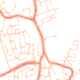 Daytime road noise heatmap for LA13 0DF