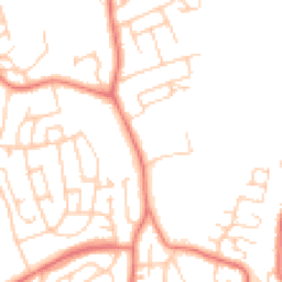 Daytime road noise heatmap for LA13 0DG