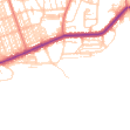 Daytime road noise heatmap for LA13 0DN