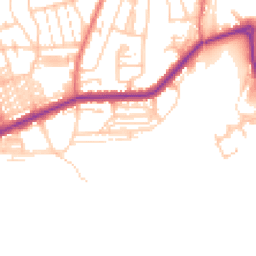 Daytime road noise heatmap for LA13 0DP