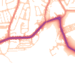Daytime road noise heatmap for LA13 0DR