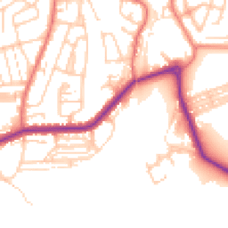 Daytime road noise heatmap for LA13 0DS