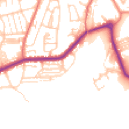Daytime road noise heatmap for LA13 0DT