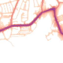 Daytime road noise heatmap for LA13 0DU