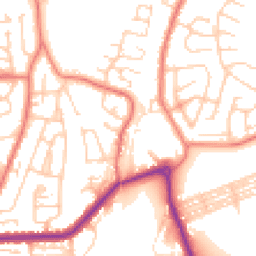 Daytime road noise heatmap for LA13 0EA