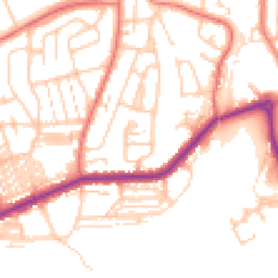 Daytime road noise heatmap for LA13 0EG