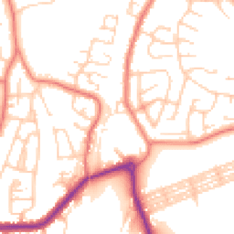 Daytime road noise heatmap for LA13 0ES