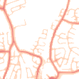 Daytime road noise heatmap for LA13 0GU