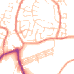 Daytime road noise heatmap for LA13 0JP