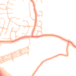 Daytime road noise heatmap for LA13 0LW