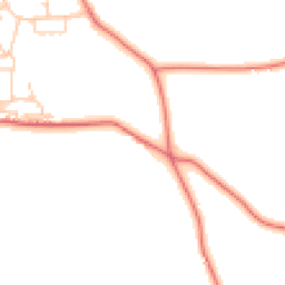 Daytime road noise heatmap for LA13 0NG