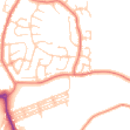 Daytime road noise heatmap for LA13 0RP