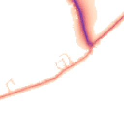 Daytime road noise heatmap for LA13 0SF