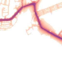 Daytime road noise heatmap for LA13 0SY