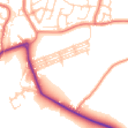 Daytime road noise heatmap for LA13 0TD