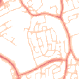 Daytime road noise heatmap for LA13 9EZ