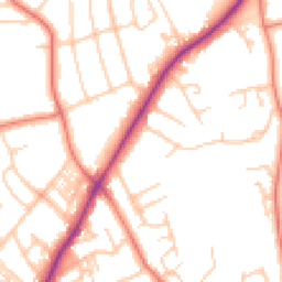 Daytime road noise heatmap for LA13 9JJ