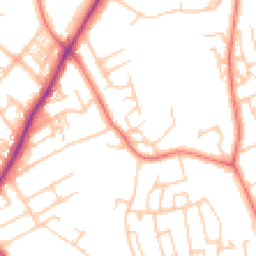 Daytime road noise heatmap for LA13 9NA