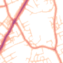 Daytime road noise heatmap for LA13 9ND