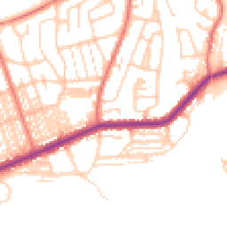 Daytime road noise heatmap for LA13 9QJ