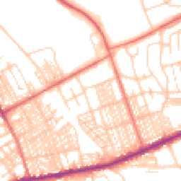 Daytime road noise heatmap for LA13 9QQ