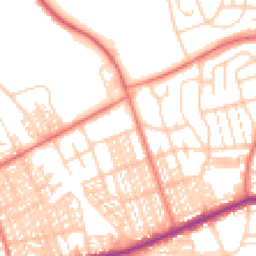 Daytime road noise heatmap for LA13 9QW
