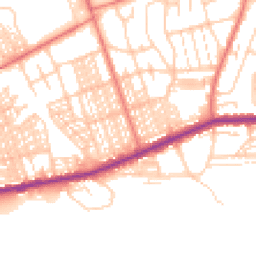 Daytime road noise heatmap for LA13 9QX