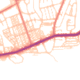 Daytime road noise heatmap for LA13 9RJ