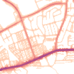 Daytime road noise heatmap for LA13 9SA