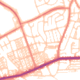 Daytime road noise heatmap for LA13 9SB