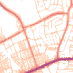 Daytime road noise heatmap for LA13 9SG