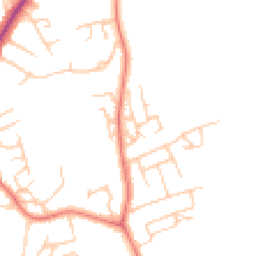 Daytime road noise heatmap for LA13 9UB