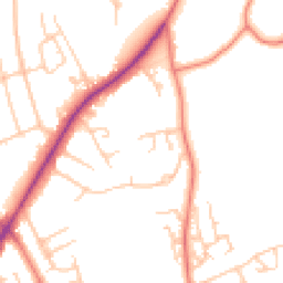 Daytime road noise heatmap for LA13 9UG