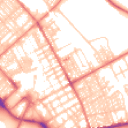 Daytime road noise heatmap for LA14 1AT