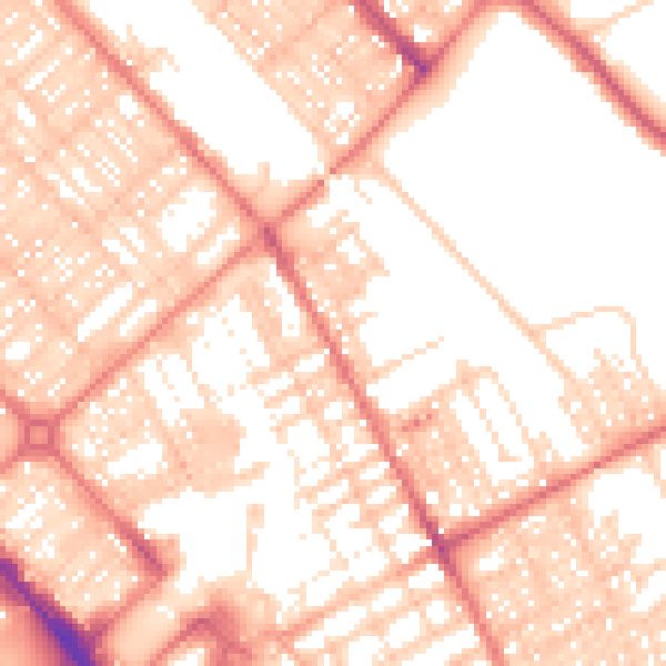 Daytime road noise heatmap for LA14 1AW