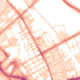 Daytime road noise heatmap for LA14 1AX